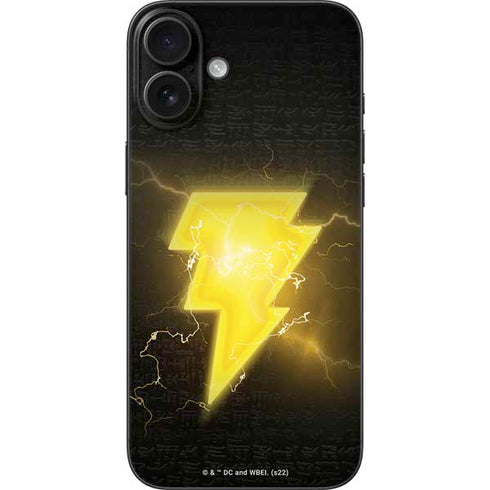 DC Comics Black Adam Lightning Bolt iPhone 16 Plus Skin